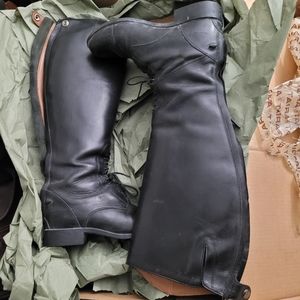 Ariat | field boots | size 7 | wide calf | lace  up in front  | zip up the back